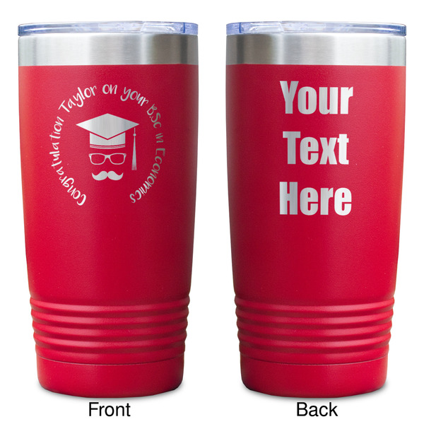 Hipster Graduate Red Polar Camel Tumbler - 20oz - Double Sided - Approval