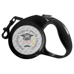 Hipster Graduate Retractable Dog Leash - Small (Personalized)