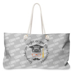 Hipster Graduate Large Tote Bag with Rope Handles (Personalized)