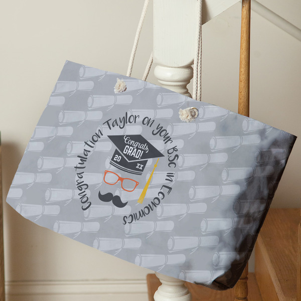 Hipster Graduate Large Rope Tote - Life Style