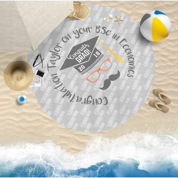 Hipster Graduate Beach Towel Lifestyle