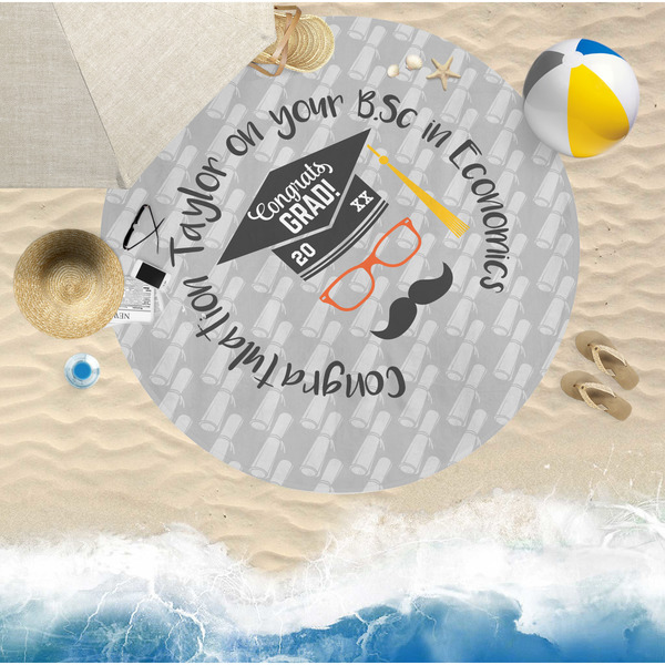 Hipster Graduate Beach Towel Lifestyle