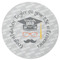 Hipster Graduate Round Rubber Backed Coaster (Personalized)