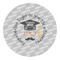 Hipster Graduate Round Decal - Small (Personalized)