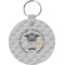 Hipster Graduate Round Plastic Keychain (Personalized)