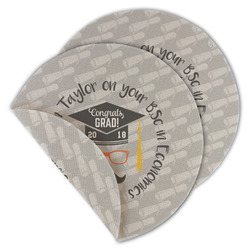 Hipster Graduate Round Linen Placemat - Double Sided (Personalized)