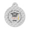 Hipster Graduate Round Pet Tag