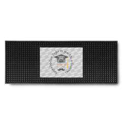 Hipster Graduate Rubber Bar Mat (Personalized)