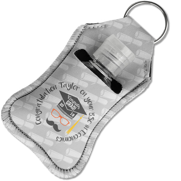 Hipster Graduate Sanitizer Holder Keychain - Small in Case