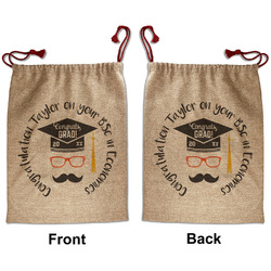 Hipster Graduate Santa Sack - Front & Back (Personalized)