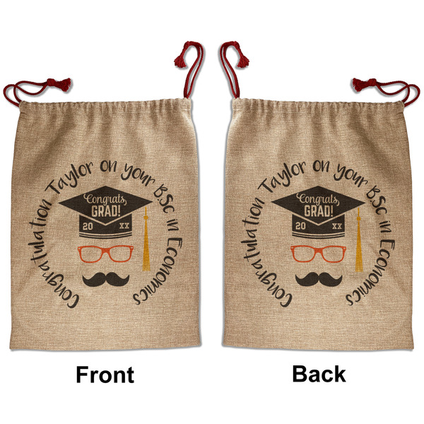 Hipster Graduate Santa Bag - Front and Back