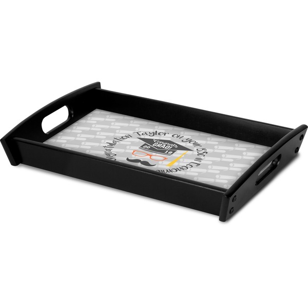 Hipster Graduate Serving Tray Black - Corner
