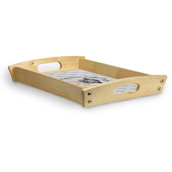 Hipster Graduate Serving Tray Wood Small - Corner