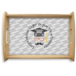 Hipster Graduate Natural Wooden Tray - Small (Personalized)