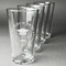 Hipster Graduate Set of Four Engraved Pint Glasses - Set View