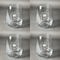 Hipster Graduate Set of Four Personalized Stemless Wineglasses (Approval)