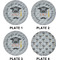 Hipster Graduate Set of Lunch / Dinner Plates (Approval)