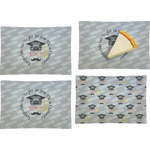 Hipster Graduate Set of 4 Glass Rectangular Appetizer / Dessert Plate (Personalized)