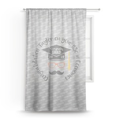 Hipster Graduate Sheer Curtain (Personalized)
