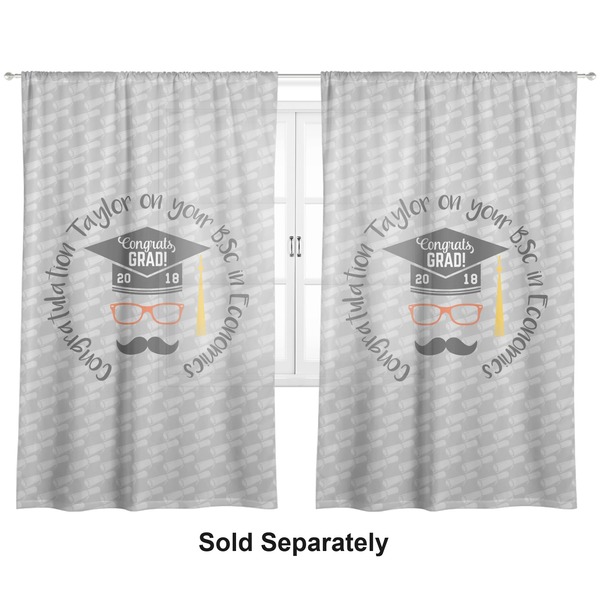 Hipster Graduate Sheer Curtains