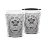 Hipster Graduate Ceramic Shot Glass - 1.5 oz (Personalized)