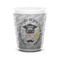 Hipster Graduate Ceramic Shot Glass - 1.5 oz - White - Set of 4 (Personalized)