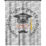 Hipster Graduate Extra Long Shower Curtain - 70"x84" (Personalized)