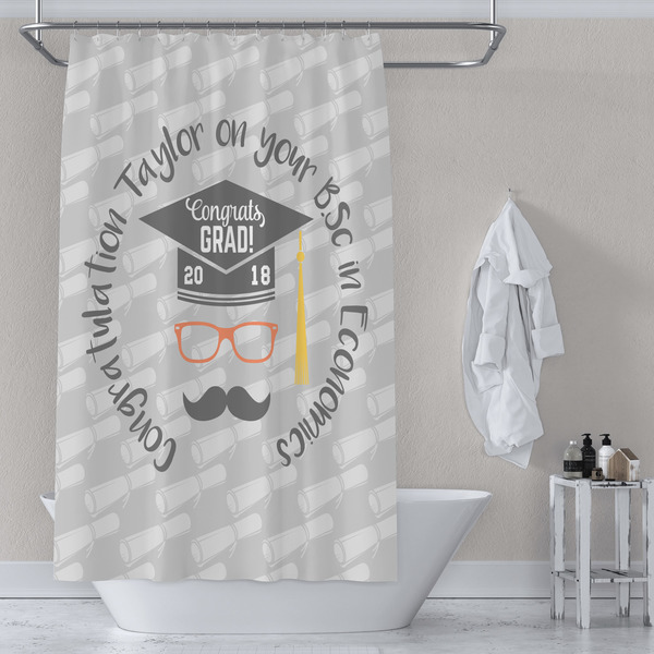 Hipster Graduate Shower Curtain Lifestyle