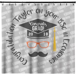 Hipster Graduate Shower Curtain (Personalized)