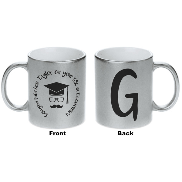 Hipster Graduate Silver Mug - Approval