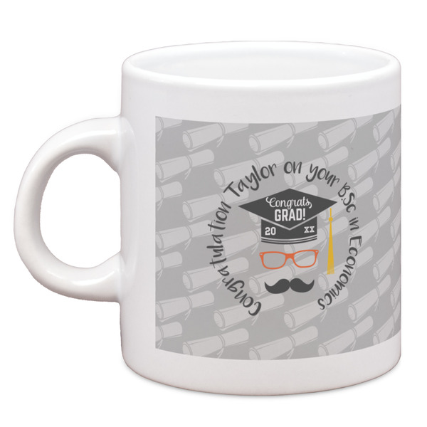 Custom Hipster Graduate Espresso Cup (Personalized)
