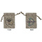 Hipster Graduate Small Burlap Gift Bag - Front and Back