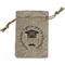 Hipster Graduate Small Burlap Gift Bag - Front
