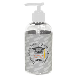 Hipster Graduate Plastic Soap / Lotion Dispenser (8 oz - Small - White) (Personalized)