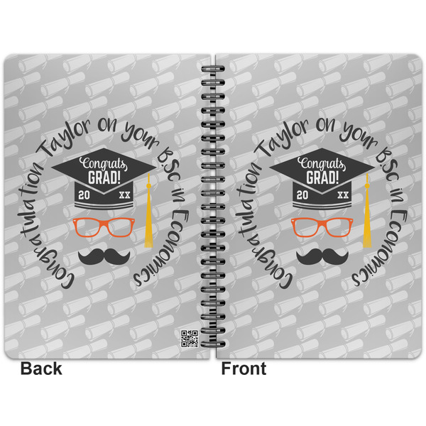 Hipster Graduate Spiral Journal 7 x 10 - Apvl