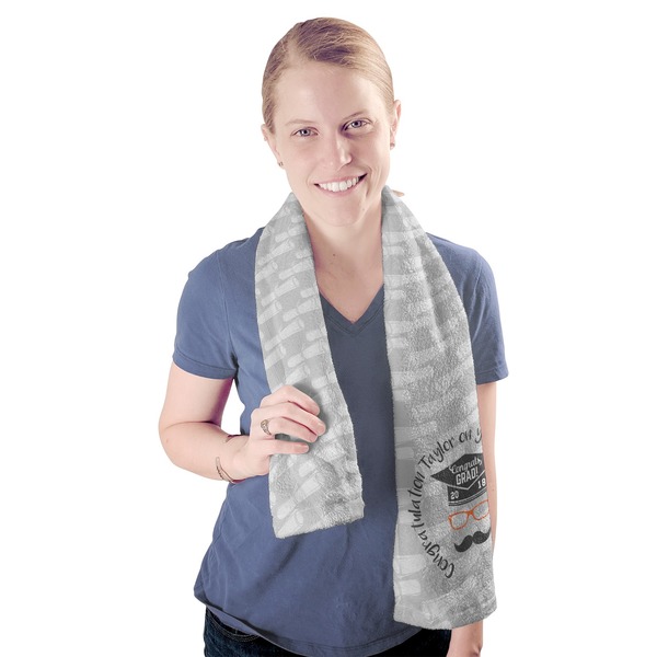 Hipster Graduate Sport Towel - Exercise use - Model