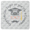 Hipster Graduate Square Rubber Backed Coaster (Personalized)