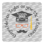 Hipster Graduate Square Decal (Personalized)