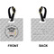Hipster Graduate Square Luggage Tag (Front + Back)