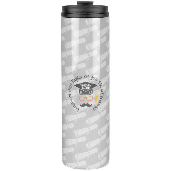 Custom Hipster Graduate Stainless Steel Skinny Tumbler - 20 oz (Personalized)