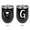 Hipster Graduate Stainless Wine Tumblers - Black - Double Sided - Approval