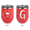 Hipster Graduate Stainless Wine Tumblers - Coral - Double Sided - Approval