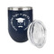Hipster Graduate Stainless Wine Tumblers - Navy - Single Sided - Alt View