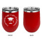 Hipster Graduate Stainless Wine Tumblers - Red - Single Sided - Approval