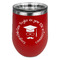 Hipster Graduate Stainless Wine Tumblers - Red - Single Sided - Front