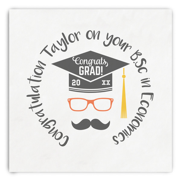 Custom Hipster Graduate Paper Dinner Napkins (Personalized)