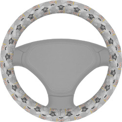 Hipster Graduate Steering Wheel Cover (Personalized)