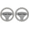 Hipster Graduate Steering Wheel Cover- Front and Back