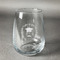 Hipster Graduate Stemless Wine Glass - Front/Approval