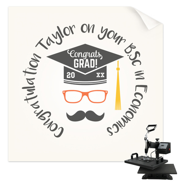 Custom Hipster Graduate Sublimation Transfer (Personalized)